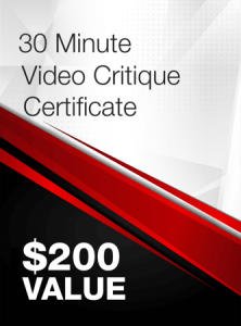 certificate for 30 minutes that I critique your video